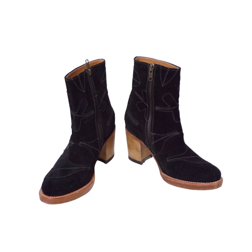 🆕 SYLVEN New York Black Suede Ankle Boots Booties 5.5 - Picture 3 of 11